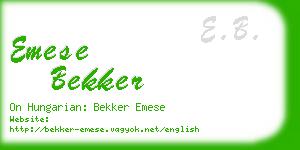 emese bekker business card